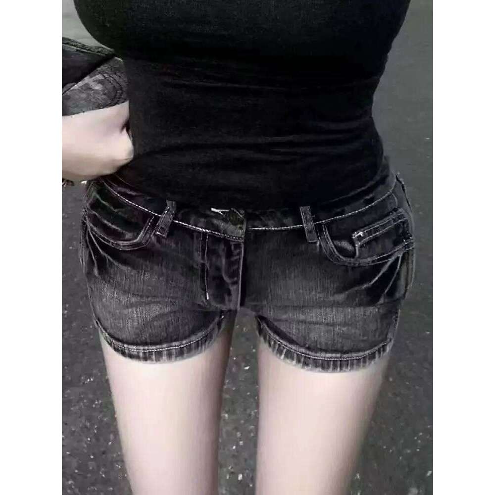 Shorts Women Bodycon American Retro High Street Sexy Summer Vintage Denim Casual Aesthetic Y2k Club Punk Style Harajuku Simple XJ260206