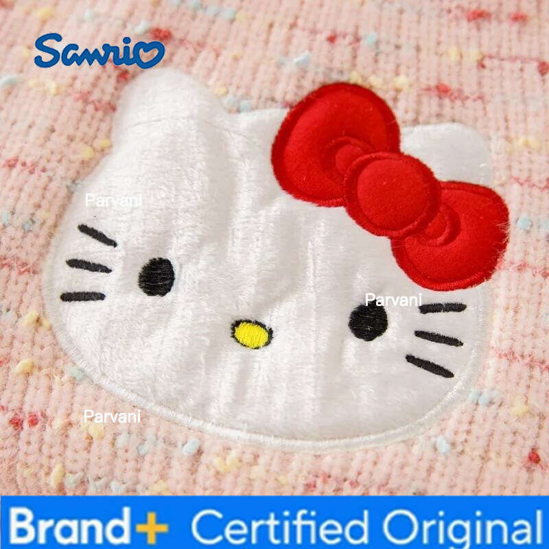Sanrio Hello Kittys Girl Sweater Cute Cartoon Spring Autumn New Base Layer Plus Velvet Thicken Princess Dress Two Piece Set Tutu H260206 - view 6
