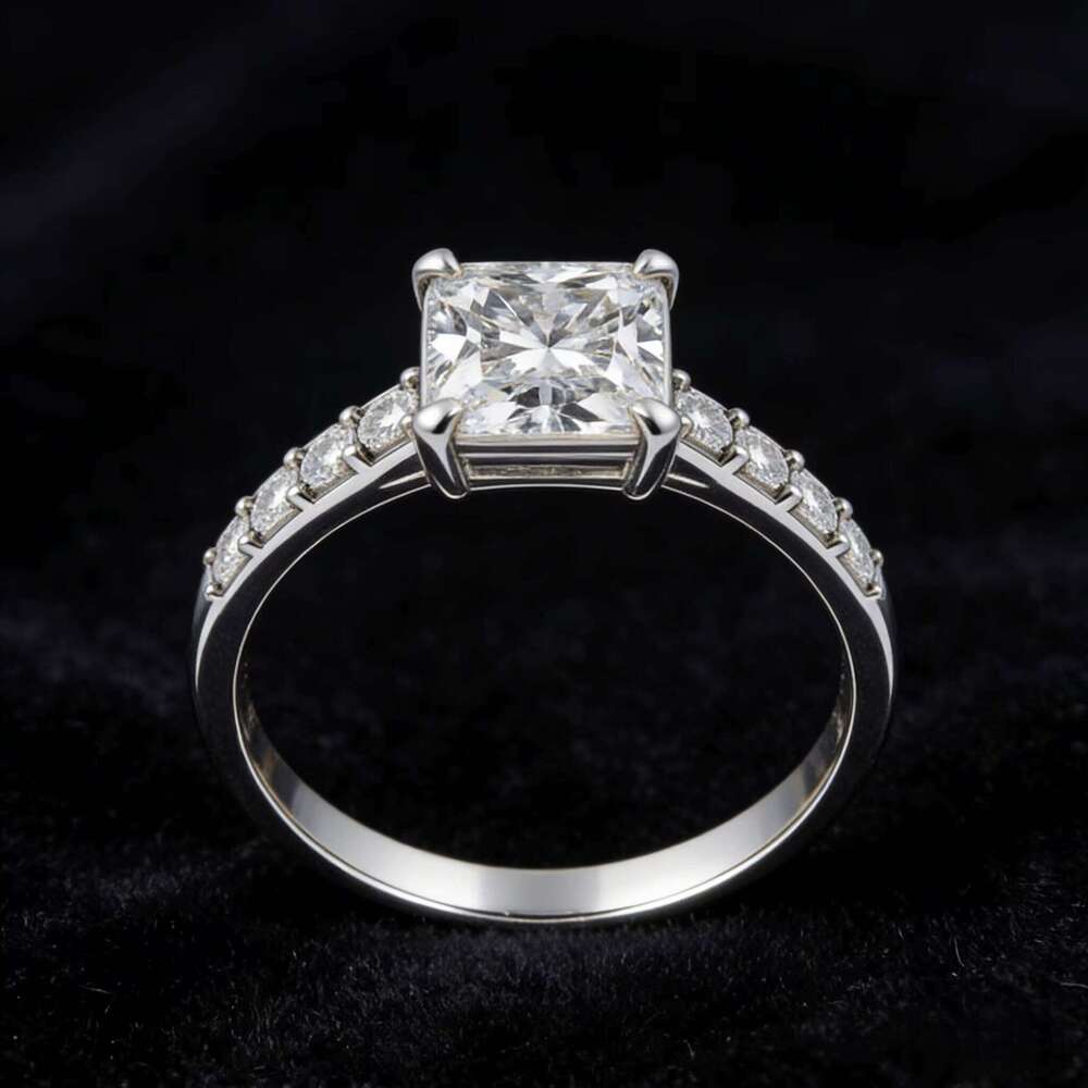 Zhuomei Jewelry Luxury Trendy 1Ct D Vs1 Radiant Cut Lab Grown Diamond Engagement Wedding Ring 18K Solid Gold IGI Certified