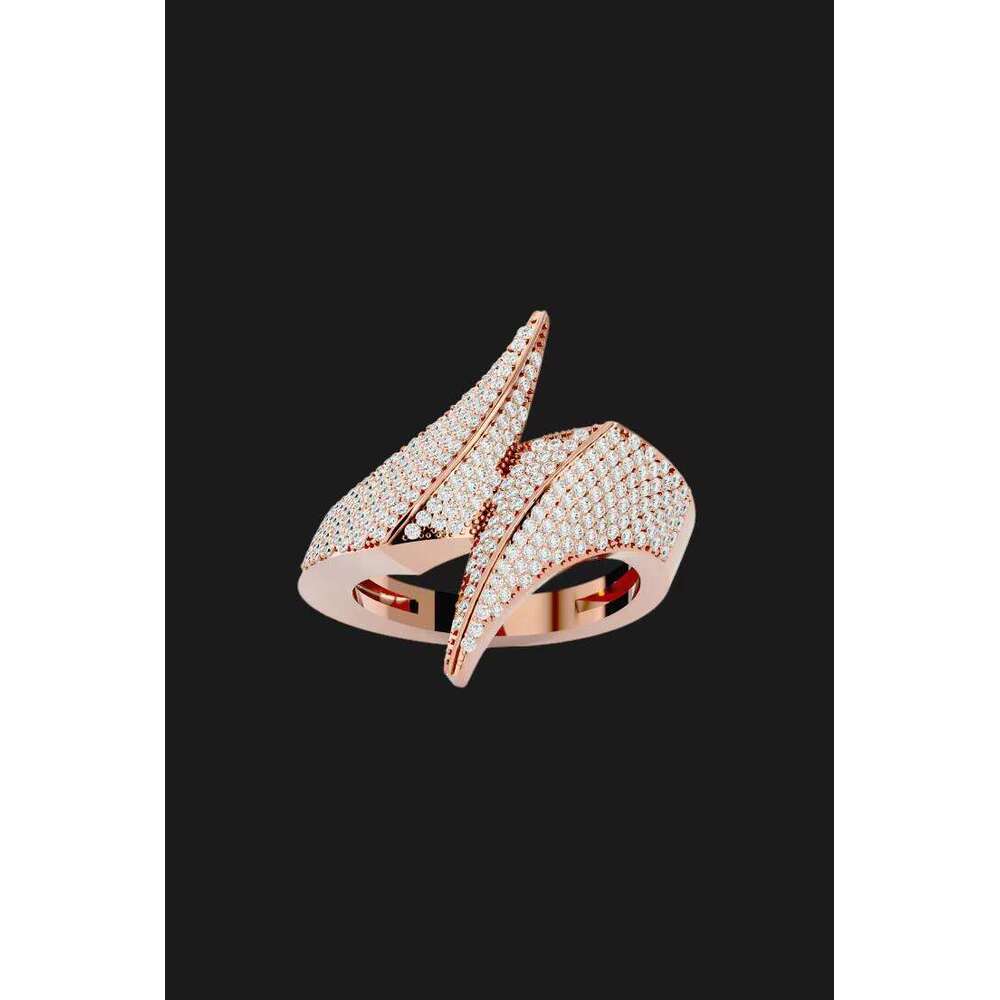 Twisted Crossover Moissanite Band Ring In Polished Silver Tone Crafted For Elegant Modern Stylish Hip Hop Jewellery Wear