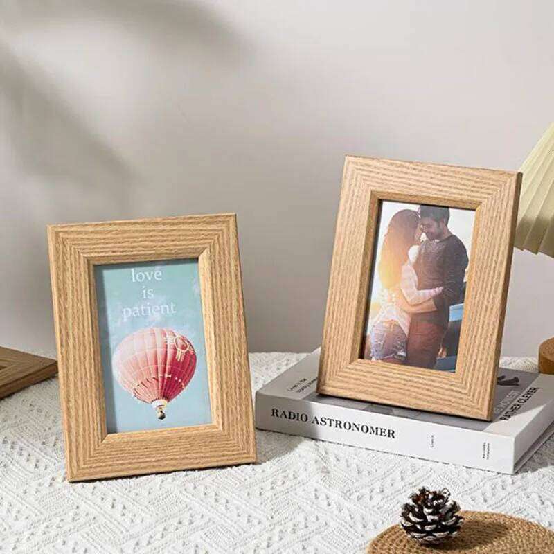 6inch 7inch Broad Brim Wooden Rectangle Family Wedding Photo Picture Frame Desktop Ornaments Home Decor S260205
