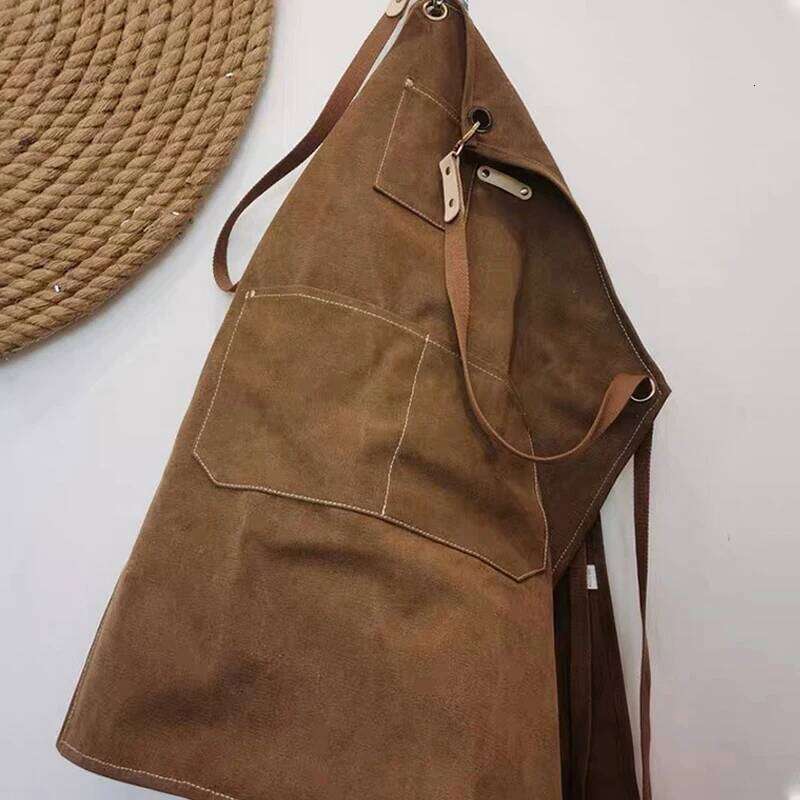 Thicken Canvas Denim Antifouling Barista Kitchen Restaurant Worker Barber Carpenter Florist Apron for Women Man S260205 283