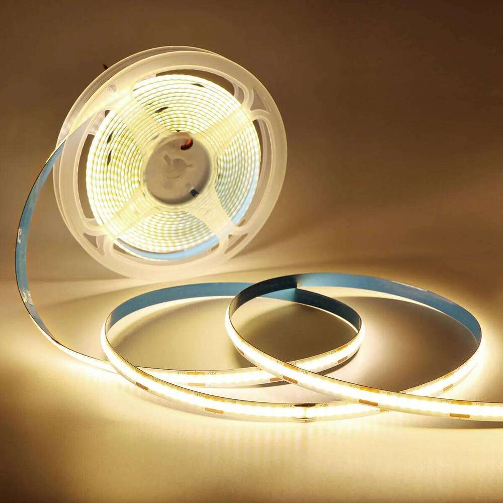 1M - 10M COB LED Strip Light 12V 24V 320LEDs/M High Density Flexible FOB Tape Ribbon Linear Dimmable Kitchen Room Wall Decor Z260206