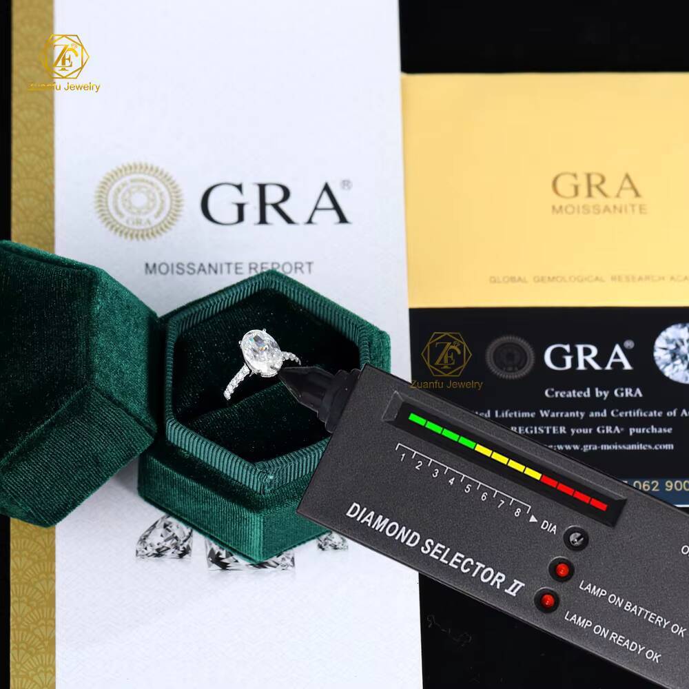 Luxury Womens Engagement Wedding Ring 14k 18k 4ct Solid White Gold with Oval Cut Lab Grown Diamond IGI Certified HPHT CVD Jewelry