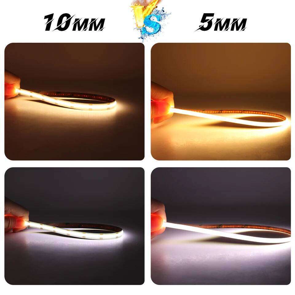 2700K-6500K Dimmable Light 5mm 10mm COB LED Bicolor High Density Flexible Led Tape DC12V 24V 1-10m CCT Strip Z260206