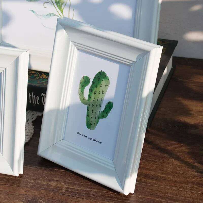 For Retro Frame 6 "7" 8 "10" A4 Photo Frame,Classic Walnut Texture Picture Frame,Table Vertical Version Resin Album Disp S260205