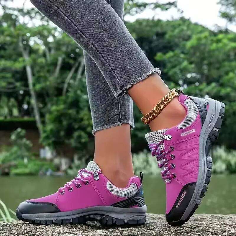 Women's Comfortable Thick Soled Especially Mesh Anti Slip Durable Walking Shoes Outdoor Activities Hiking Travel Sneakers
