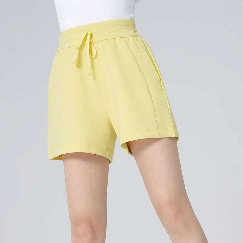 Women Sports Fitness Short Workout Gym Running Pants Summer Adjustable High Waist Causal Thin Quick Drying Shorts XJ260206