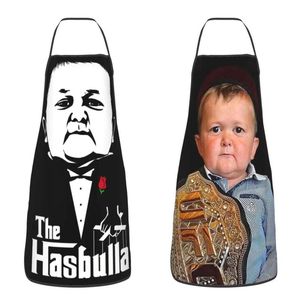 Funny Hasbulla Kitchen Aprons For Women Oxford Fabric Cleaning Pinafore Home Cooking Accessories Apron S260205