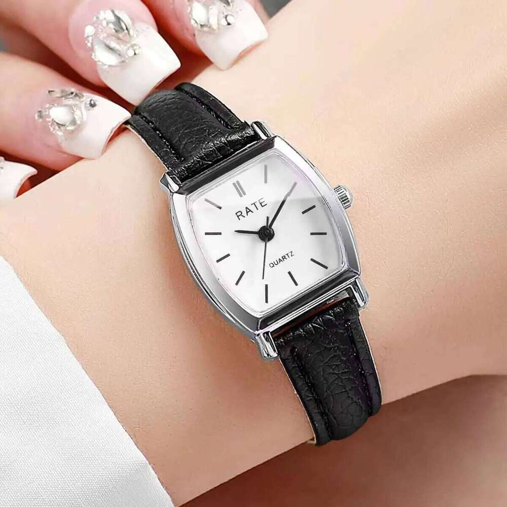 2PCS/Set Fashion Small Dial Women Watches Casual Leather Strap Quartz Wristwatch Reloj Mujer Girls Clock GiftWithout Box Z260206