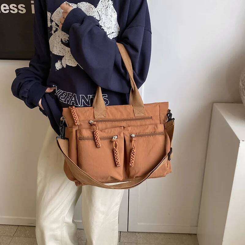 Leisure Nylon Fabric Tote 2025 New Fashion Large Capacity Commuting Shoulder Bag/cross-body Bag/travel Bag for Women Handbag Y260205