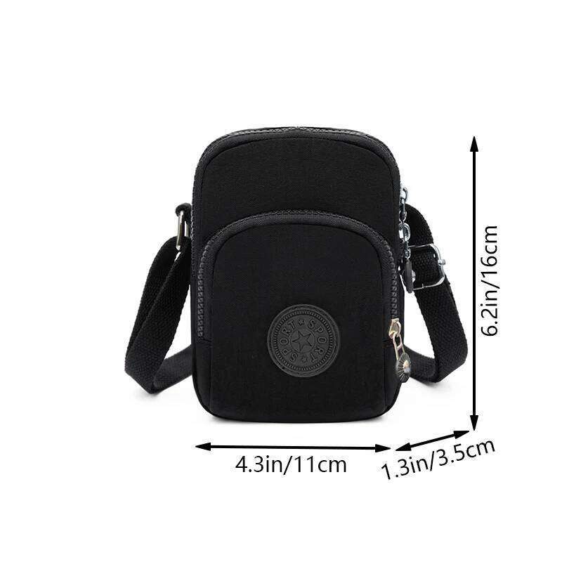 Nylon Casual Diagonal Crossbody Lightweight Phone Bag, Adjustable Shoulder Strap, for Daily Commuting Use XJ260129