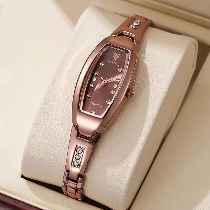 Luxury Women's Watches Stainless Steel Strap Sending Bracelets Quartz Original Diamond Lady Watch Without Box Z260206