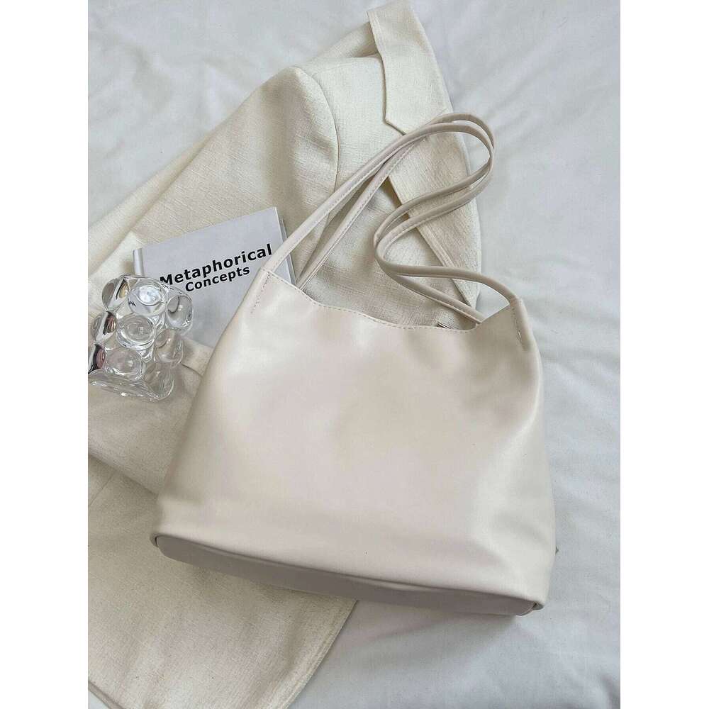 Fashionable Large Capacity Knot Shoulder Cute Kawaii Bow Decor Water Bucket Bag Lightweight Casual Handbag Y260205