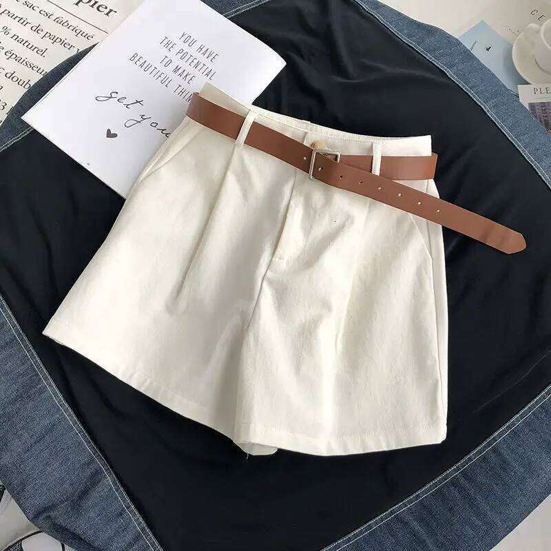 Wide Leg Shorts Women High Waist Solid All-match Streetwear Casual Cargo Loose Fit Cozy Chic Popular Simple Basic Summer Mujer XJ260206