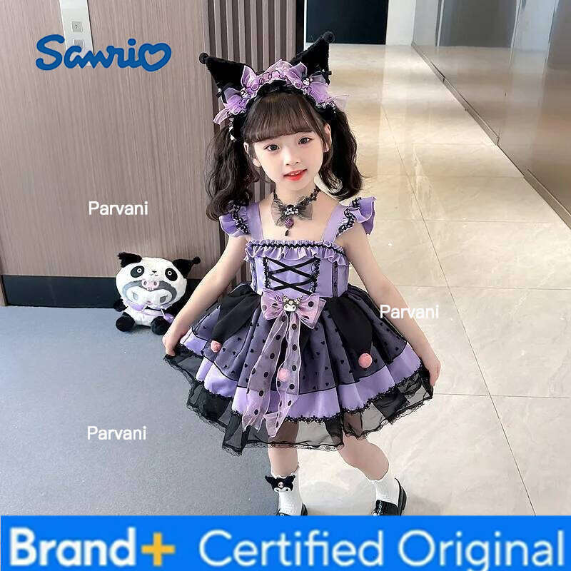 Sanrio Dress Baby Cute Lolita Cosplay Birthday Party Girls Dresses Princess Vestidos Autumn Festival Costume for Girl 6-piece Set H260206 - view 3
