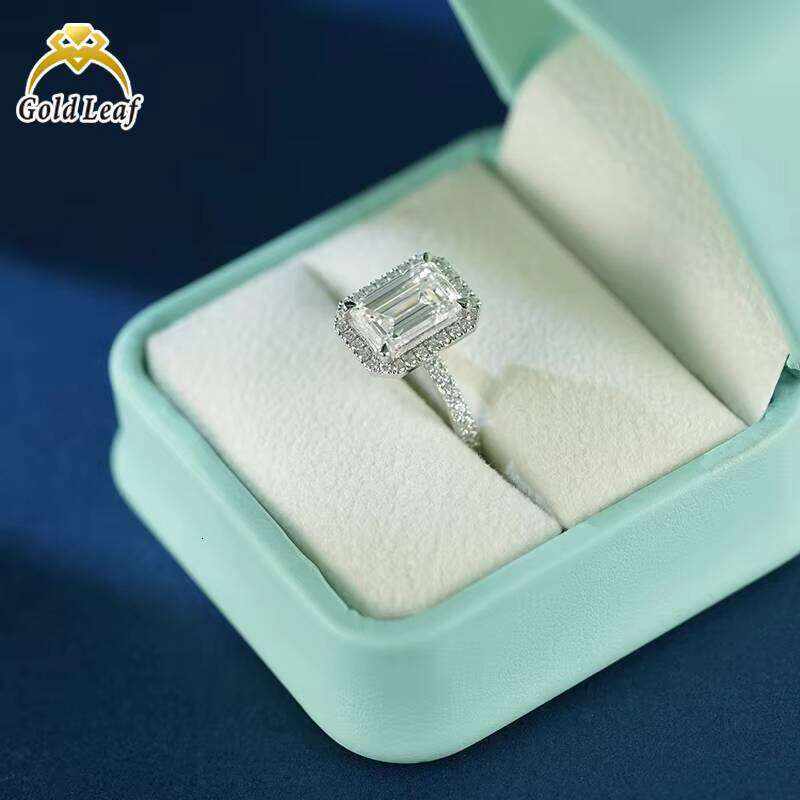 Custom Igi Report 14K Gold Silver 925 Rings VVS VS CVD Emerald 1Ct 2Carat 3Carat 4Carat Lab Grown Diamond Ring