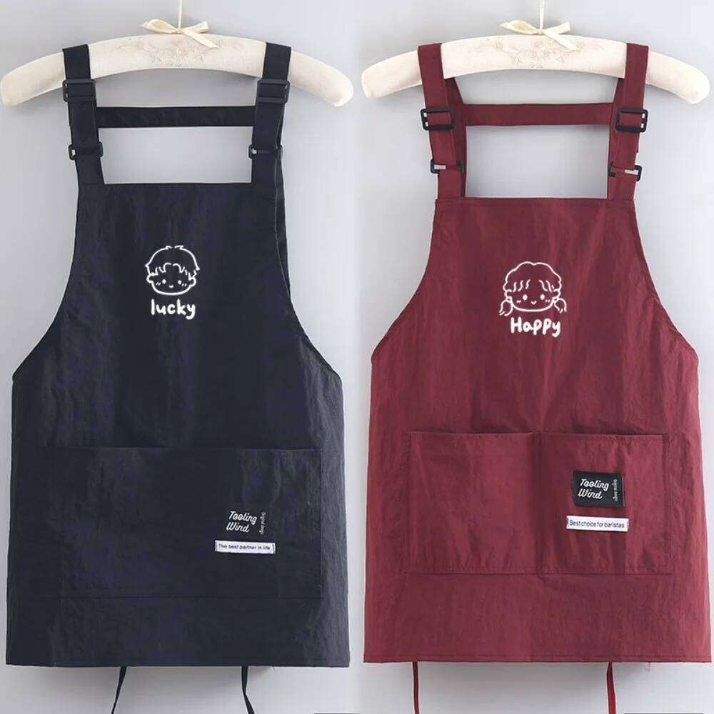 Cute Cartoon Kitch Apron Waterproof Oil-proof Smock Sleeveless Anti-fouling Cooking Baking Bibs for Home Kitchen S260205