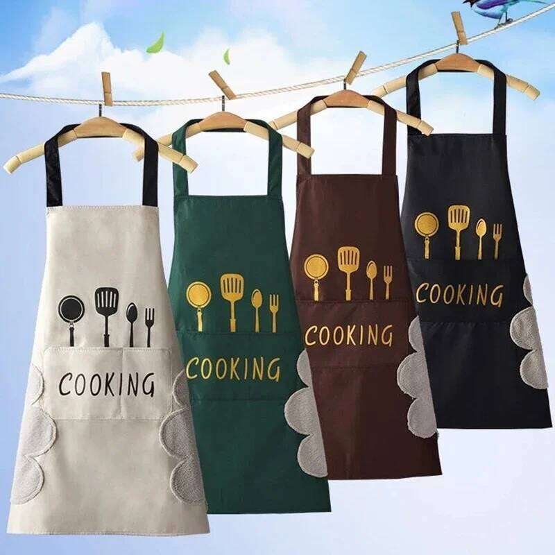 New in Waterproof Oilproof Household Cooking Baking for Men Women Lightweight and Durable Kitchen Apron S260205