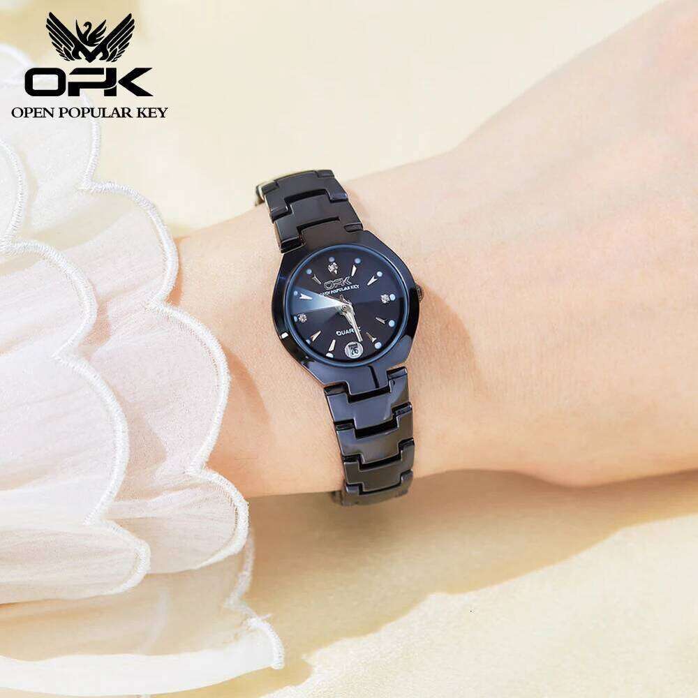 OPK 8105 Women's Single Calendar Quartz Watch with Waterproof Steel Strip Z260206