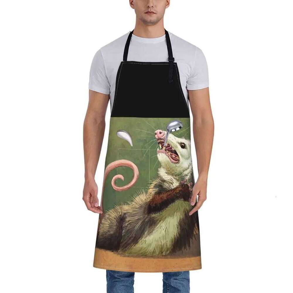 Amateur Opossum Actress Aprons Chef Cooking Cuisine Tablier Waterproof Bib Kitchen Cleaning Pinafore for Women Men Painting S260205
