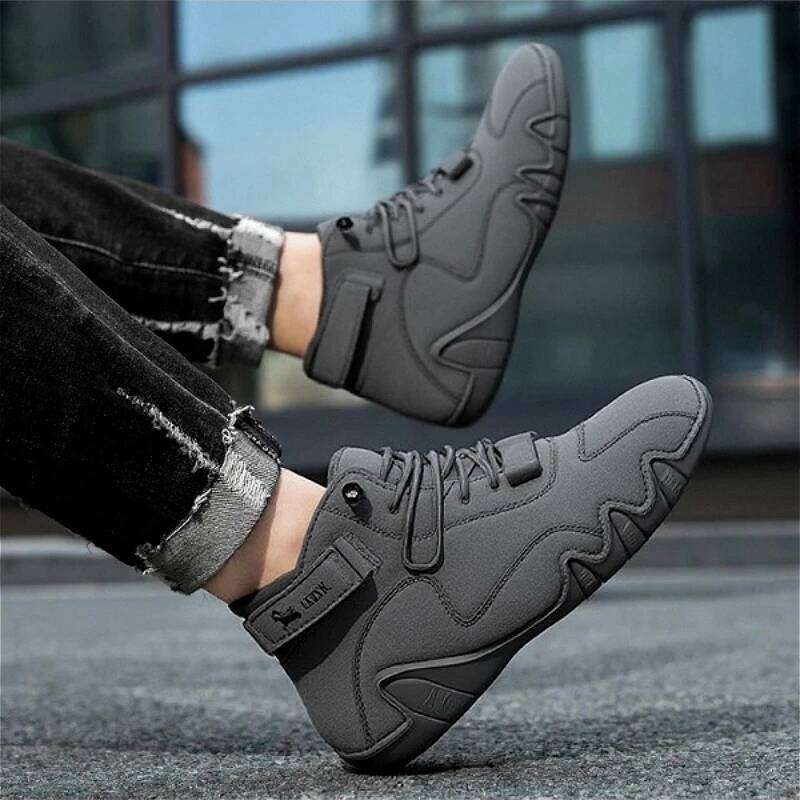 Men's Casual Comfortable Breathable Lace Up Design Appearance High Top Shoes Daily Activities Light Sports Loafers