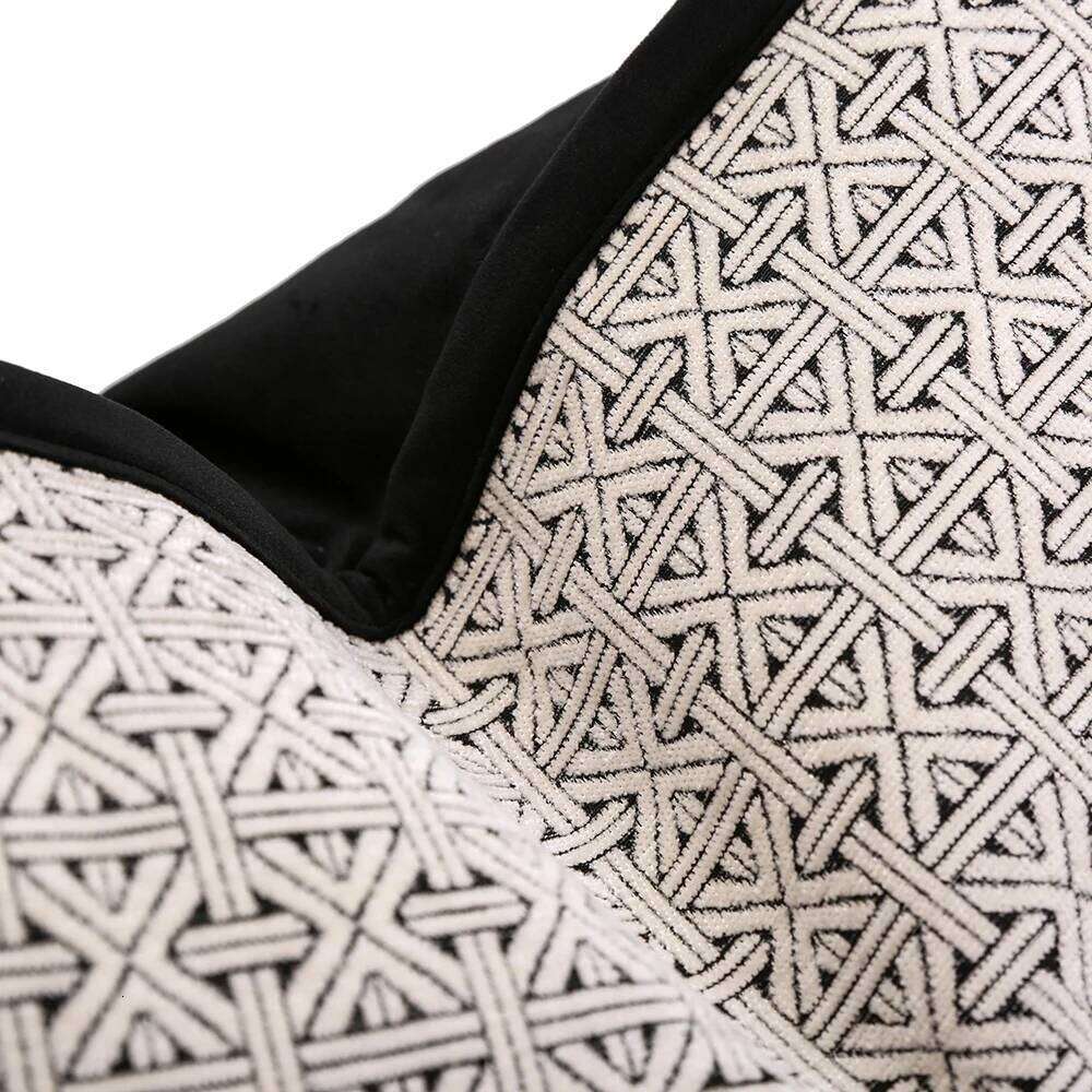 Luxury Jacquard Chenille Velvet Cushion Cover for Sofa, Large Throw Pillow Covers with Zipper, Living Room Decor