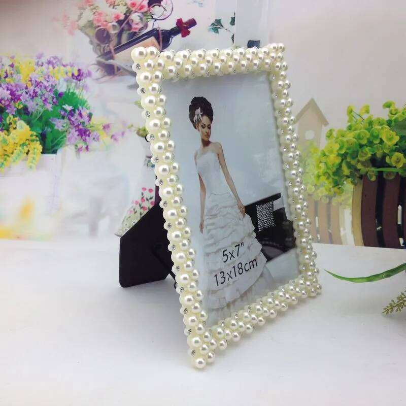 Bohemian imitation pearl wall wedding birthday photo bedroom setting frame 7 inch S260205