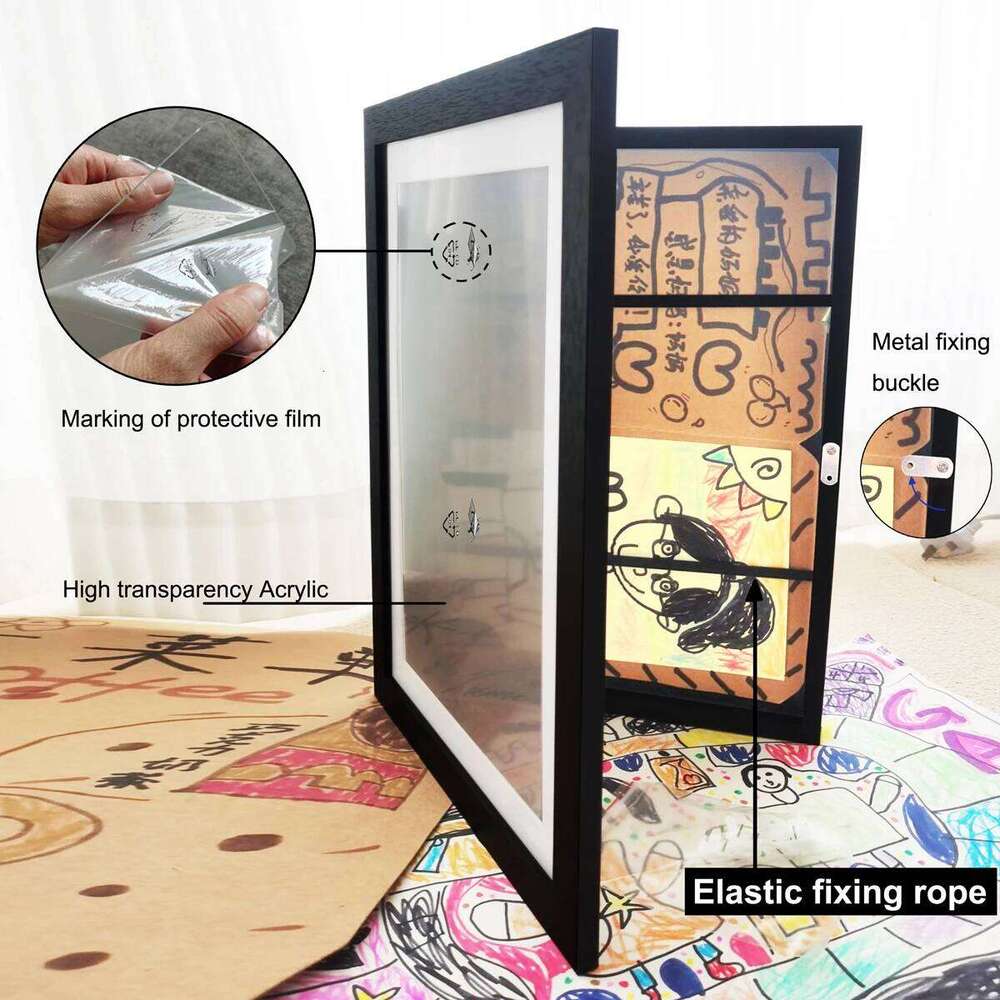 Children Art Frames Magnetic A3 A4 Changeable Kids Frametory for Drawing Paintings Pictures Display Storing Photo Frame S260205
