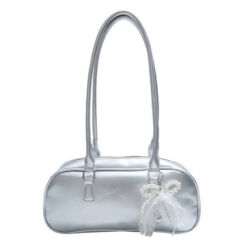 Silver Ballet Sle Large Capaci Women's Handbag Pillow oulder Versatile Underarm Trendy French Bread Bag Y260205