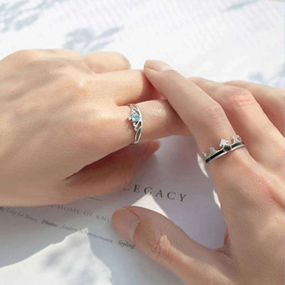 1 Ct. Copper Plated Platinum Five Layer Coating Couple Rings Men Women Ring Color Preservation Finger Jewelry Drop Shipping W260206