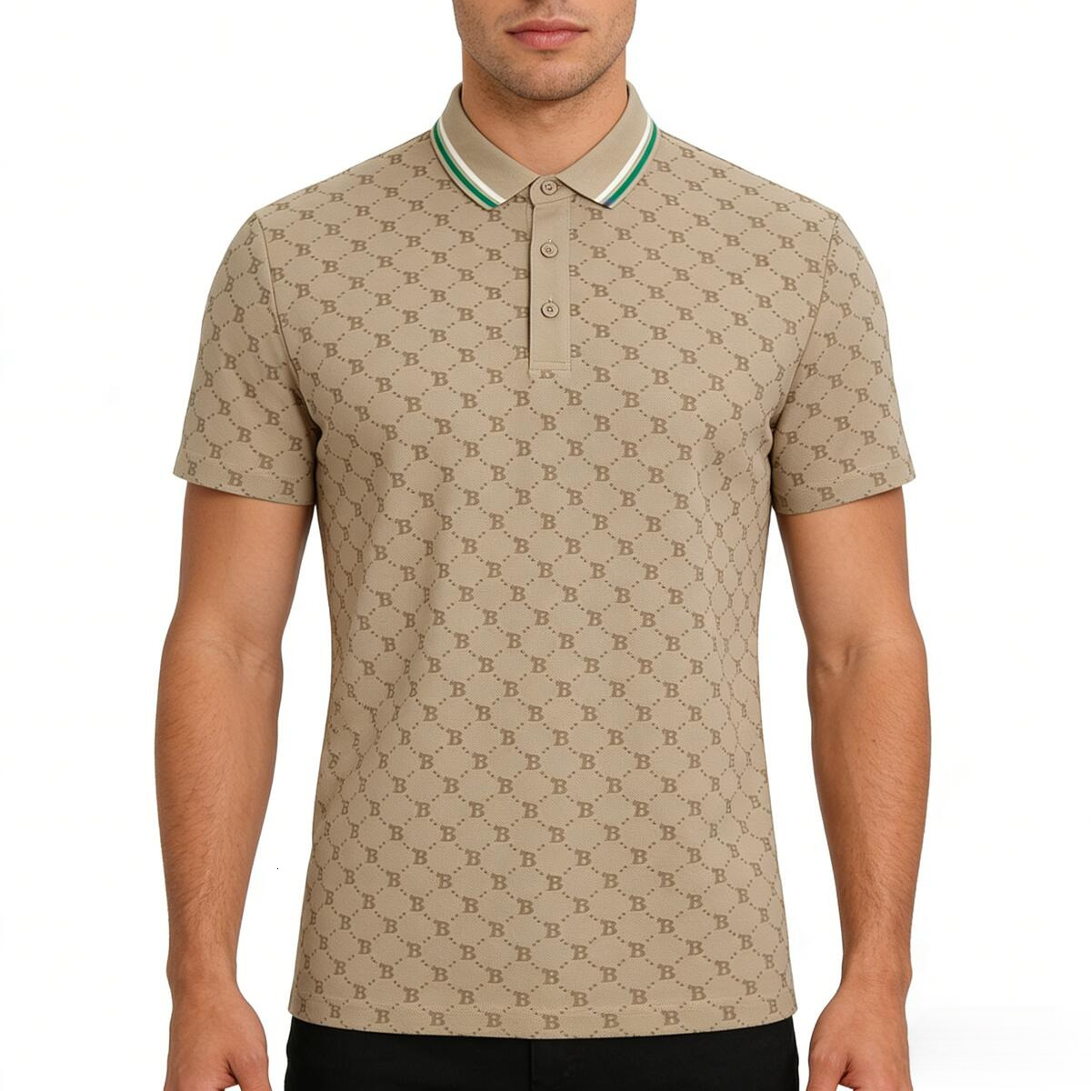 Luxury Brand Designer Clothes Fashion Trend Men's Summer New Polo Shirt Full Body Print Turn-Down Collar Short Sleeve T-Shirt B3dbc2108