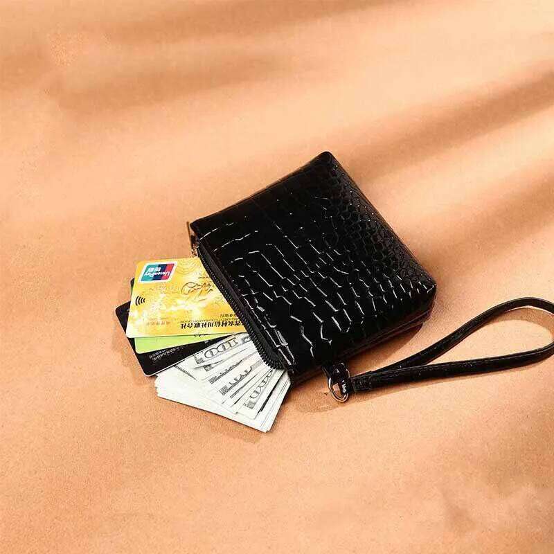 1PCS Mini Women's Purse Money Bags Leather Coin Key Card Wallet Zipper Change Case Purses Holder Small Pouch Y260206