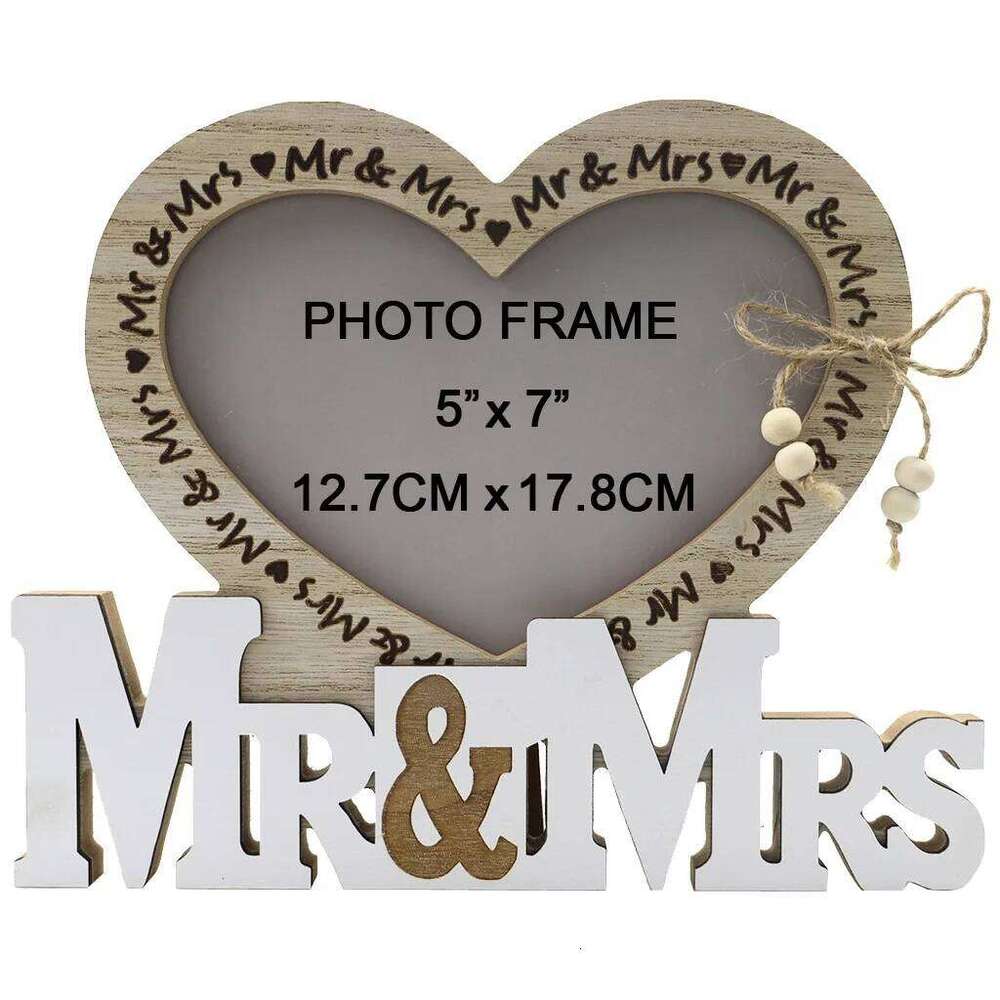 1PC Wooden Crafts for Wedding Love Father's Day Papa Picture English Letter Photo Frame Table Decor S260205