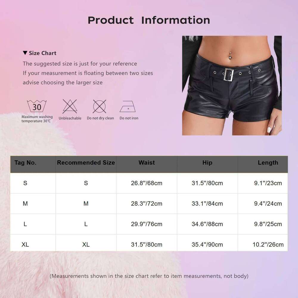 Women Fashion Faux Leather Booty with Belt Hot Pants Rave Carnival Party Shorts for Club Pole Dancing Music Festival XJ260206