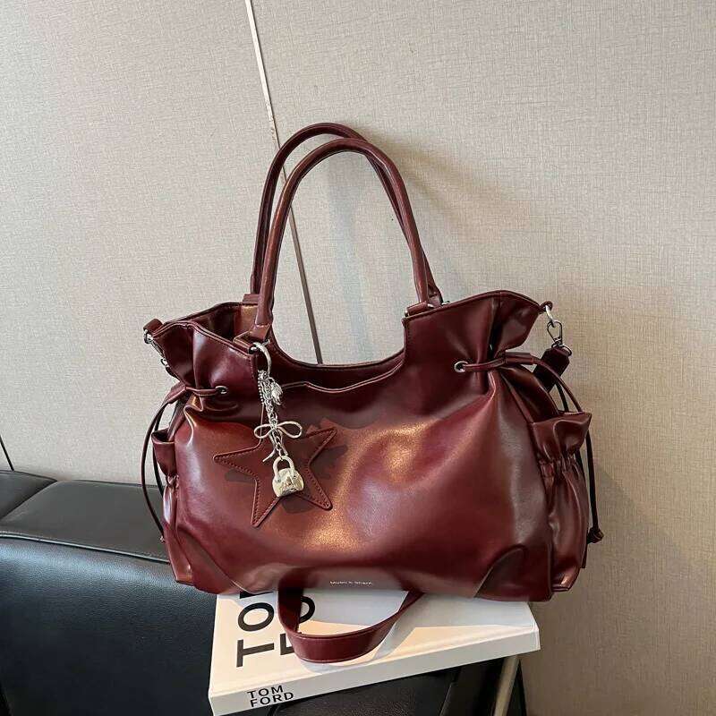 Luxury Designer Women's Tote Bag Autumn Winter Large Capacity Ipad Pouch Briefcase Korean Retro Drawstring Travel Handbags Y260205