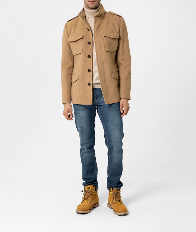 2025 New Men's Wool Jacket 1 Piece Single Breasted Casual Fashion Outerwear Autumn Winter Wear Coat Daily Clothi Custom Made