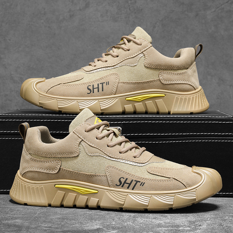Men's Safety 2025 Spring New Breathable Construction Site Outdoor Non-slip Wear-resistant Versatile Casual Shoes