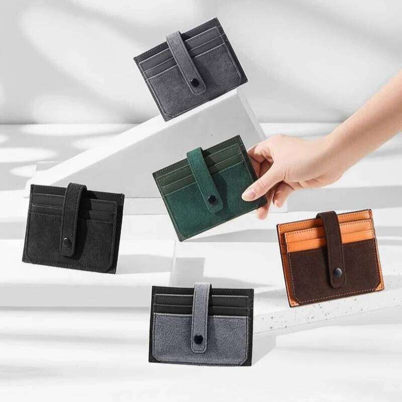 Multi-card Slot Solid Color Portable Case Leather Bank Credit ID Bus Card Holder Travel Organizer Wallets Y260206