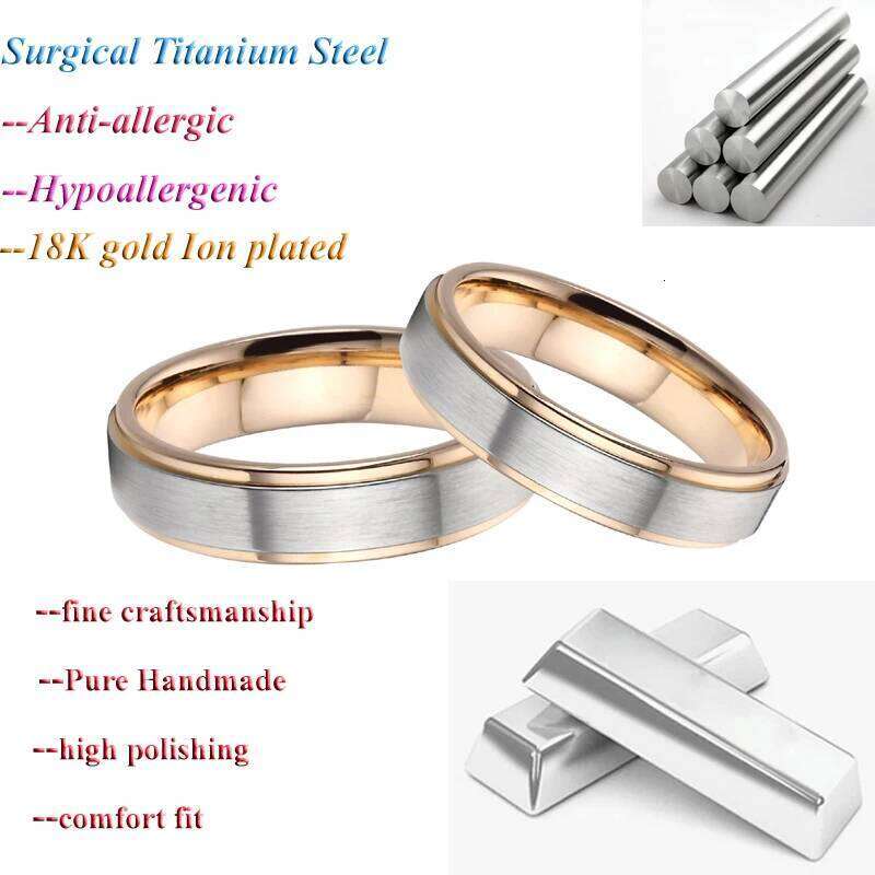 Love Alliances Classic Marriage Promise Wedding Rings Set for Couples Men and Women Gift Titanium Stainless Steel Men's Ring W260206