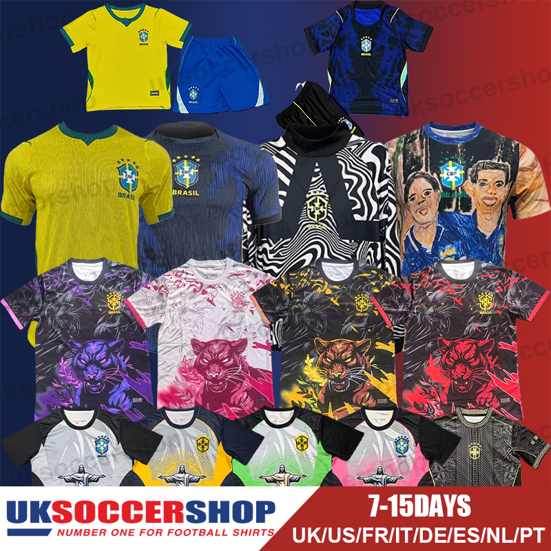 Brazil Football Jerseys World Cup 2026 Soccer Jerseys Retro Football Shirts Tops Kits Men Kids Women Fans Player 3XL 4XL