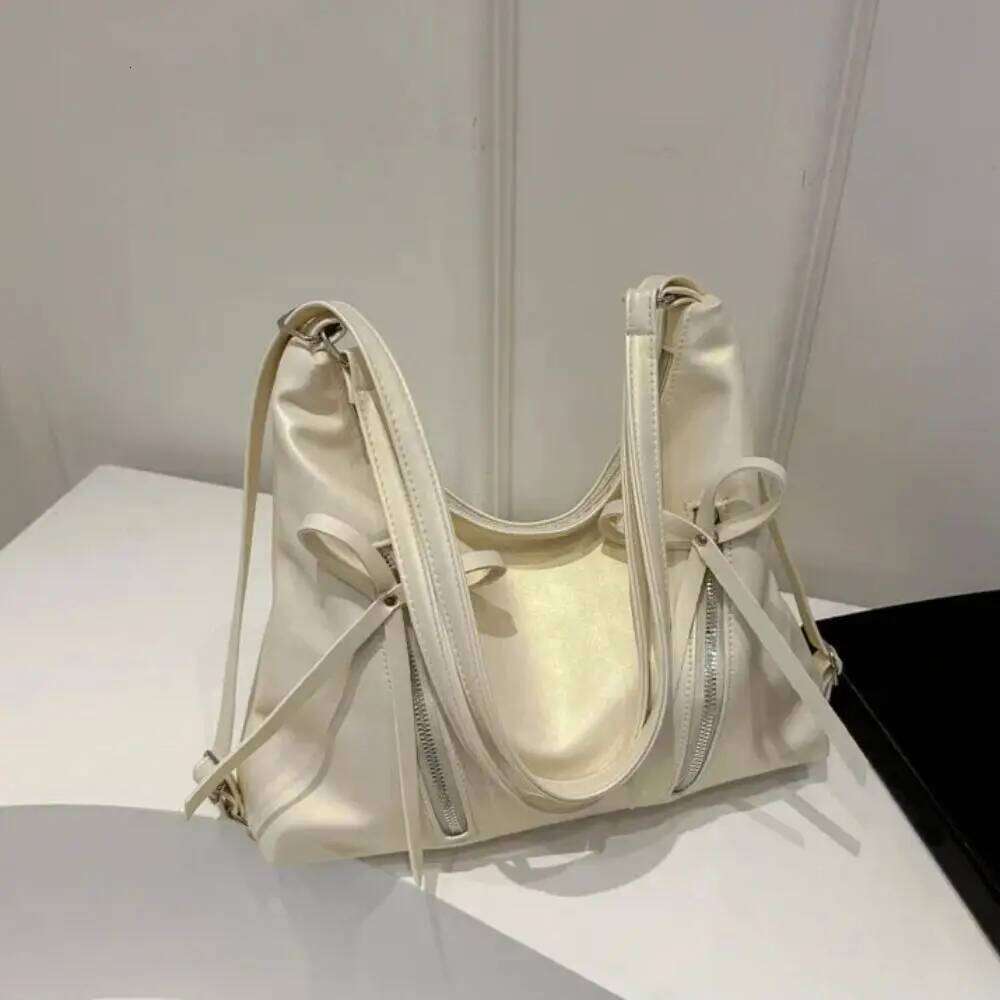 Fashion Korean Bows Armpit Stylish Casual Bow Tote Bag Sweet Versatile Women's Handbags Ladies Y260205
