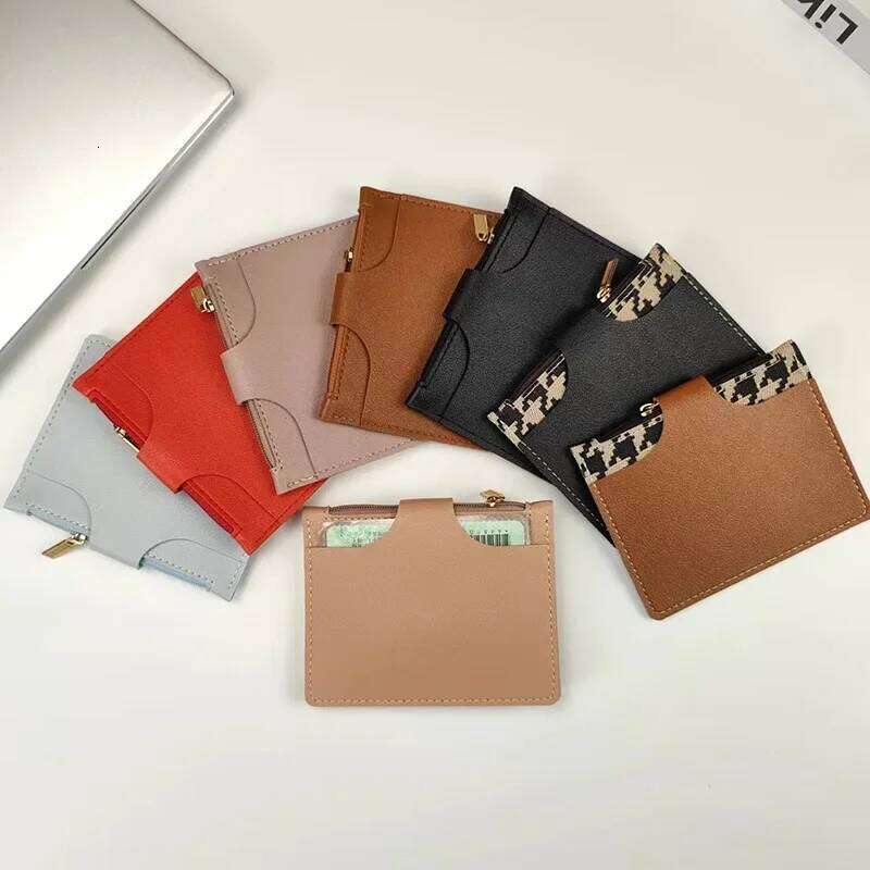 PU ID Holders Vintage Anti Thief Bank Credit Bus Cards Cover Coin Dollars Pouch Hasp Pocket Mini Wallets Bags Organizer Y260206