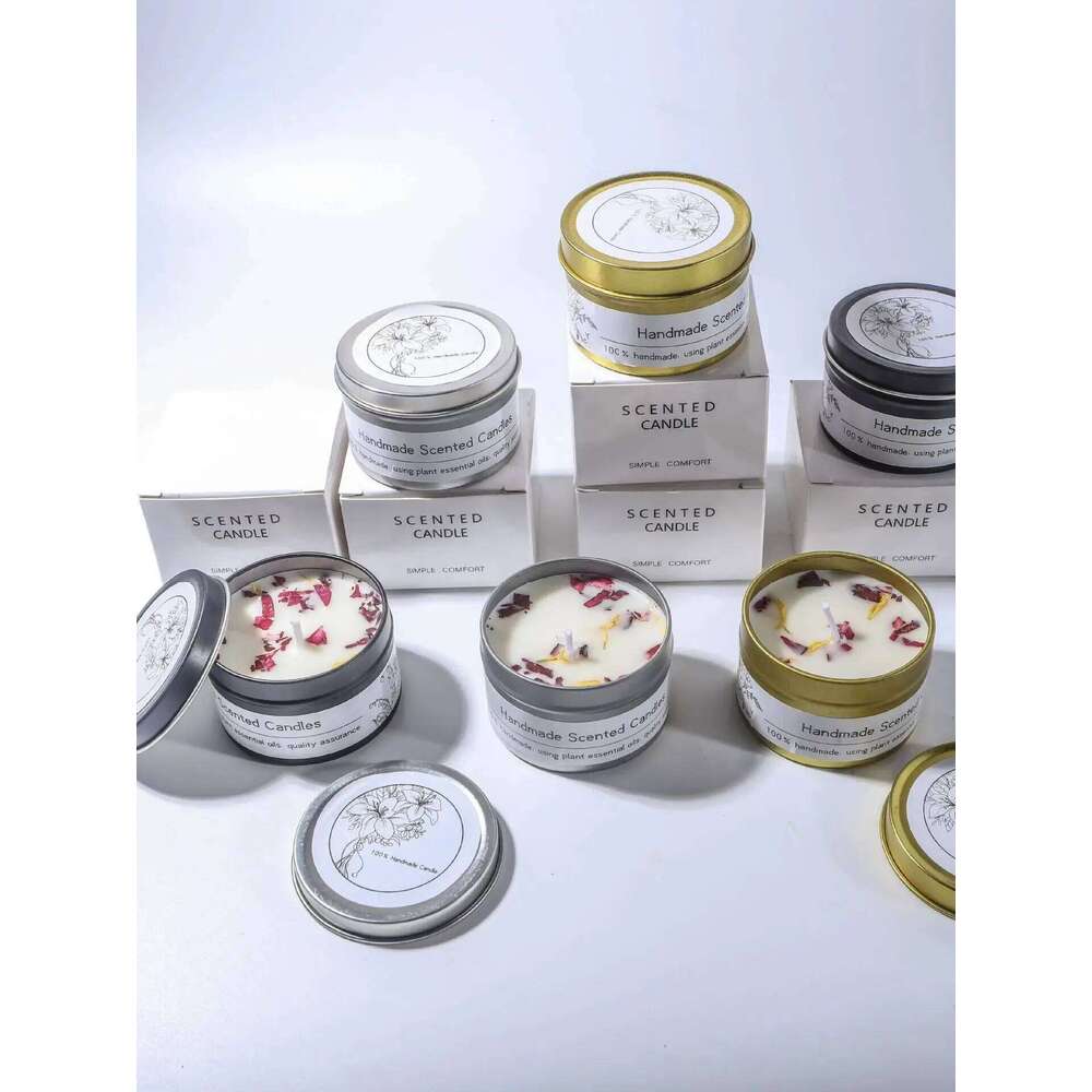 Soy wax dried floral scented candles, creative wedding souvenirs, birthday and Christmas gifts H260205