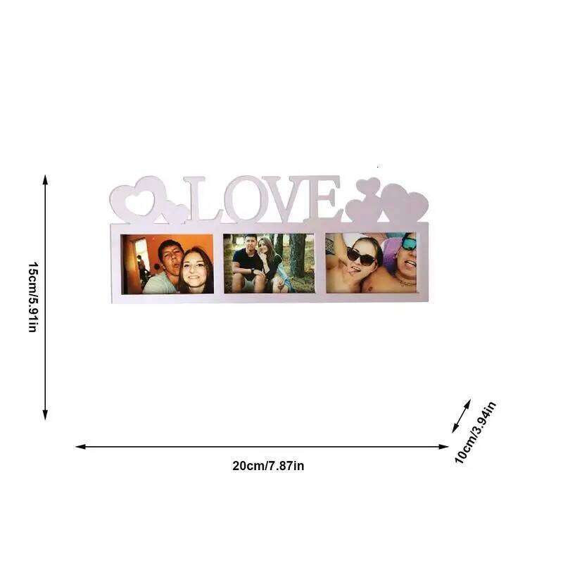 Couples Frame Wooden Love Picture Rustic Photo Frames Romantic Living Room Decor Creative Desk Ornament S260205