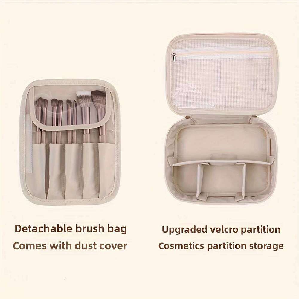 PU Portable Cosmetic Storage Large Capacity Mouthwash Waterproof Bag Travel Supplies OrganizingBag Y260206