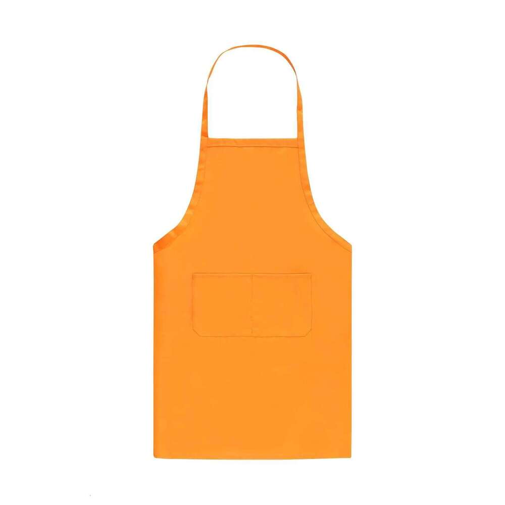 Men Women Plain with Double Pockets Waterproof Cooking Aprons Chef Waiter Barbecue Hairdresser Apron Kitchen Supplies S260205
