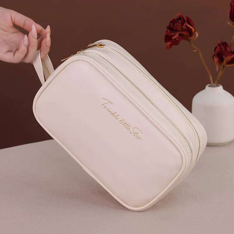 New Double Layer Cosmetic Bag Ladies Pencil Case Portable Large Capacity makeup bag Travel Essentials Cosmetics Organizer Y260206