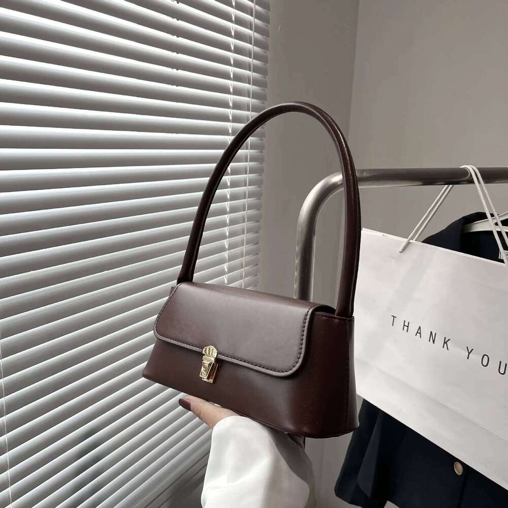Women's Handbag Retro Underarm Fashion Simple Solid Color New Hand Shoulder Bag Y260205
