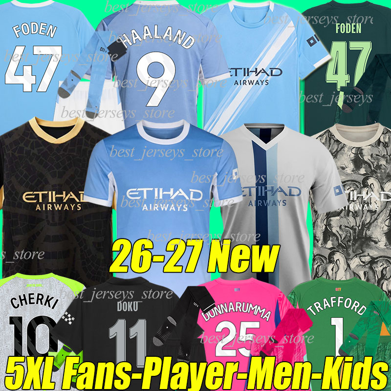 MAN CITY 2026/27 HAALAND soccer jerseys FODEN DOKU REIJNDERS CHERKI SAVINHO MATHEUS N. MARMOUSH SEMENYO RODRIGO BERNARDO NICO football shirts men kids kits socks sets